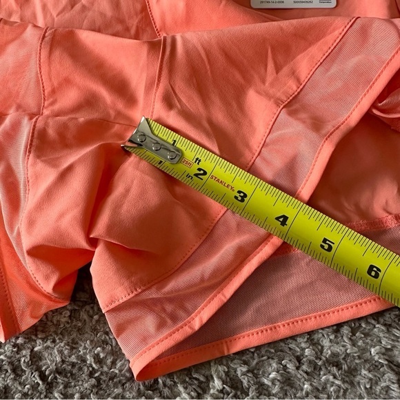 NWT Athleta Mesh Racer Run Short 4” Neon Coral Volt 1X - Picture 6 of 9